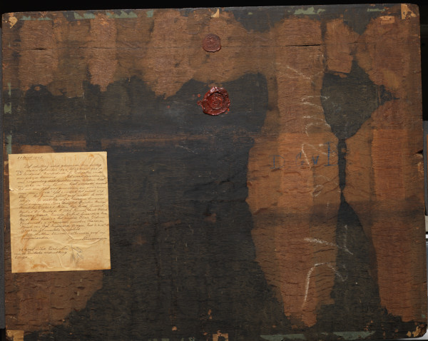 The backs of paintings